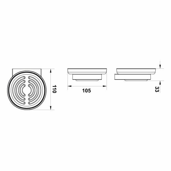 Hafele Sabunluk Semple Duvara Monte Parlak Krom Renk