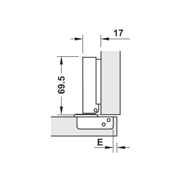 Hafele Tas Menteşe Metalla K Yavaşlatıcısız Yarım Deve Boynu 48/6 Siyah