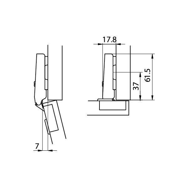 Hafele M.S. Tas Menteşe Ydb 48/6 Dübelli, 10mm