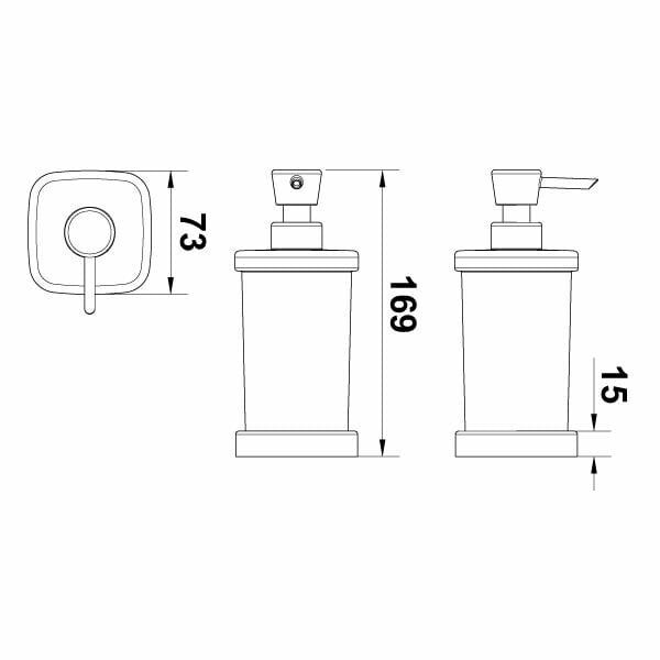 Hafele Sıvı Sabunluk Plato Tezgah Üstü Parlak Krom Renk