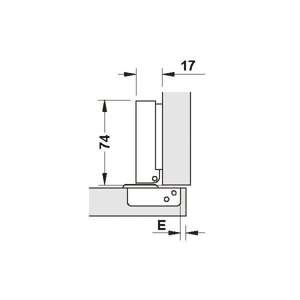 Hafele Metalla K. Frenli Tas Menteşe Düz Paslanmaz Çelik 48/6
