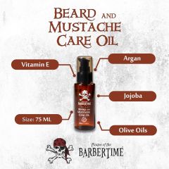 BARBERTIME Beard and Mustache Care Oil | Mens Moisturizes & Condition Beard Oil 75ml