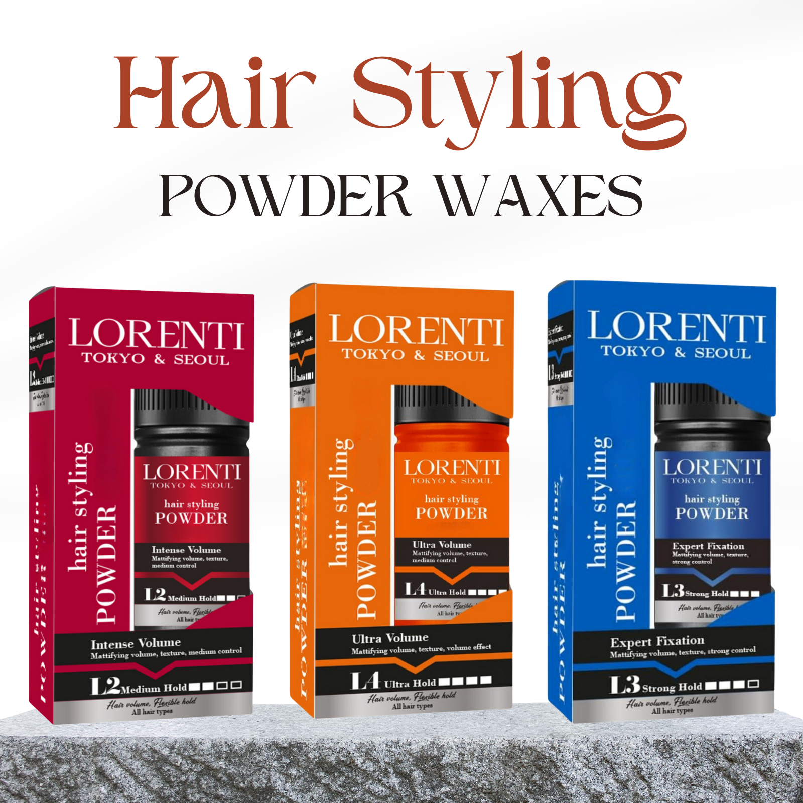 Lorenti Hair Styling Powder Wax L Series | Intense Volume | Mattifying Volumizing Texturizing | 20gr