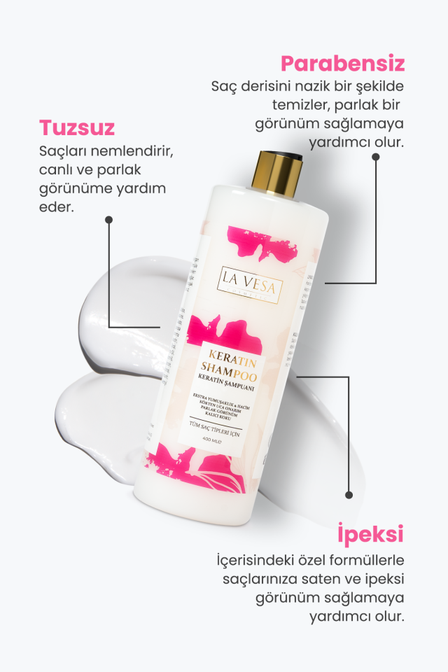 La Vesa Keratin Şampuan +Saç Spreyi +Saç Maskesi