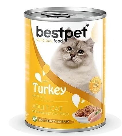 Bestpet Hindili Yetişkin Kedi Konservesi 400 Gr