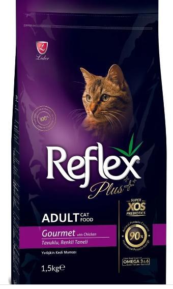 Reflex Plus Multicolor Tavuklu Renkli Yetişkin Kedi Maması 1,5 kg