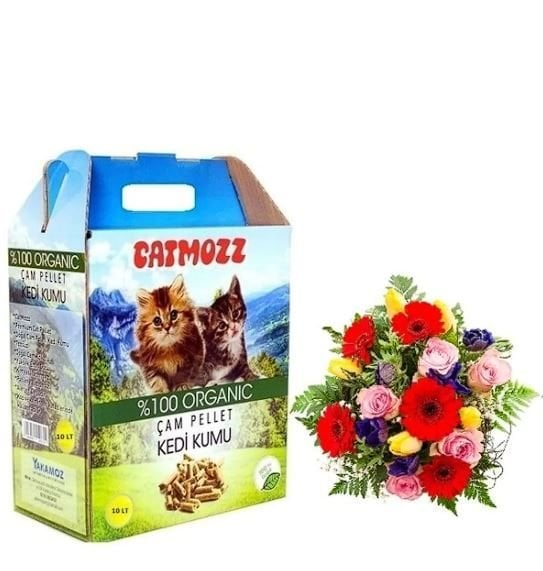 CatMozz Spring Doğal Organik Bahar Kokulu Çam Peleti Kedi Kumu  10 Lt