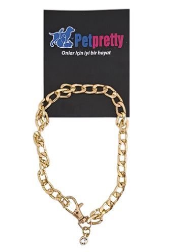 PET PRETTY GOLD MEDIUM 35 CM KOLYE