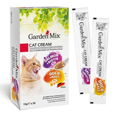 Garden Mix Somonlu ve Ördekli Karışık Sıvı Kedi Ödülü 24x15 Gr