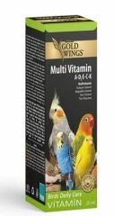 Gold Wings Multi Vitamin Kuşlar İçin Tüy Oluşum Desteği 20 ml