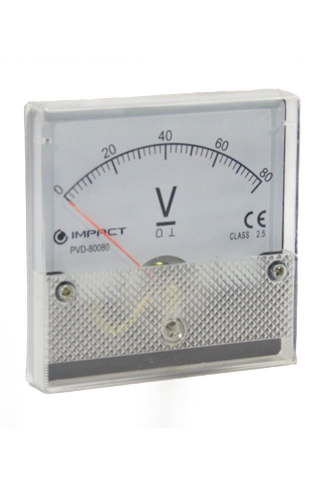 Momentum Voltmetre Analog 80x80mm 10VDC PVD-80010