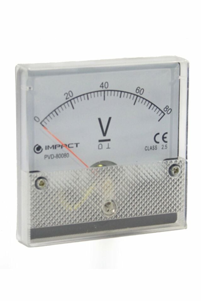 Momentum Voltmetre Analog 80x80mm 20VDC PVD-80020