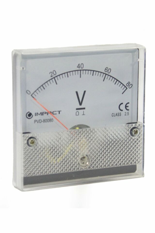 Momentum Voltmetre Analog 80x80mm 200VDC PVD-80200