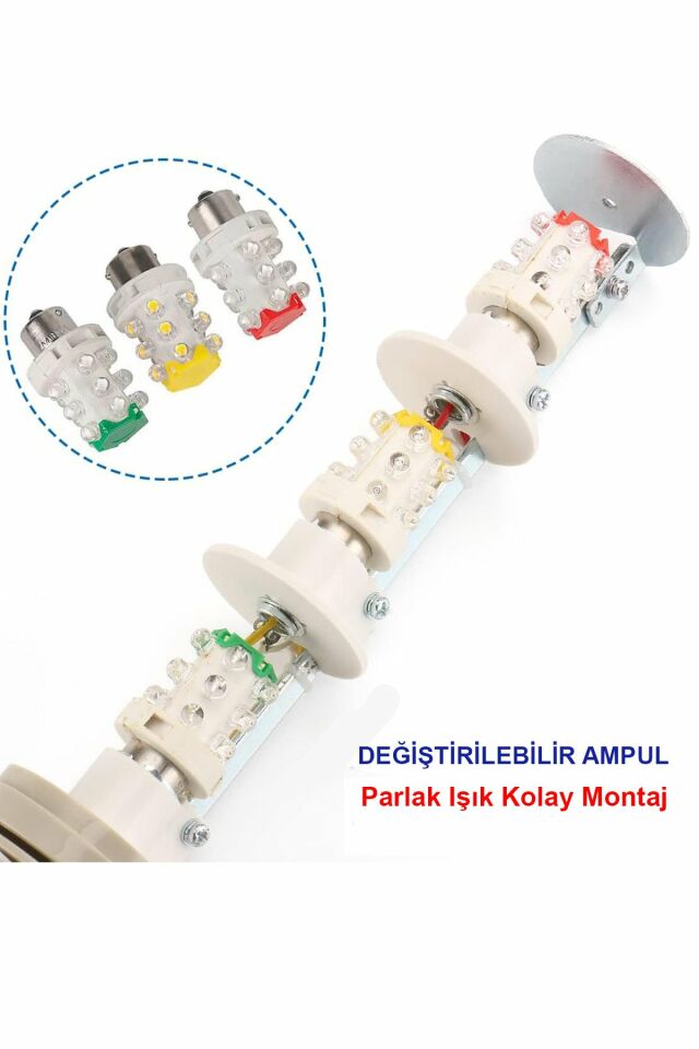 Momentum D50 Işıklı Kolon 24VDC Sabit Kırmızı Yeşil Sarı MST-51073