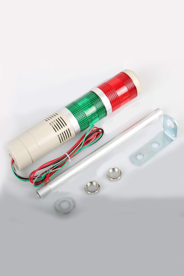 Momentum D50 Işıklı Kolon 24VDC Led Sabit Buzzer Kırmızı Yeşil MST-53172