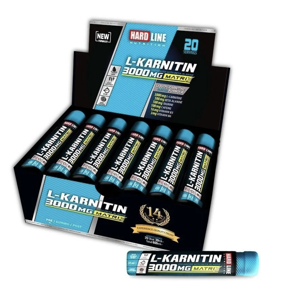 Hardline L-Karnitin Matrix 3000 Mg 20 Ampül