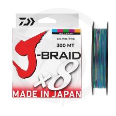 Daiwa J-Braid X8 300 Mt Multi Color İp Misina