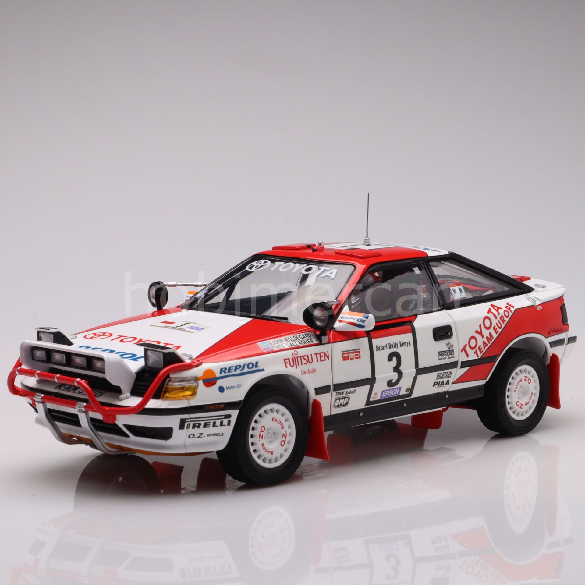 KYOSHO - TOYOTA - CELICA GT-FOUR ST165 (night version) N 3 WINNER RALLY SAFARI RALLY 1990 B.WALDEGARD - F.GALLAGHER