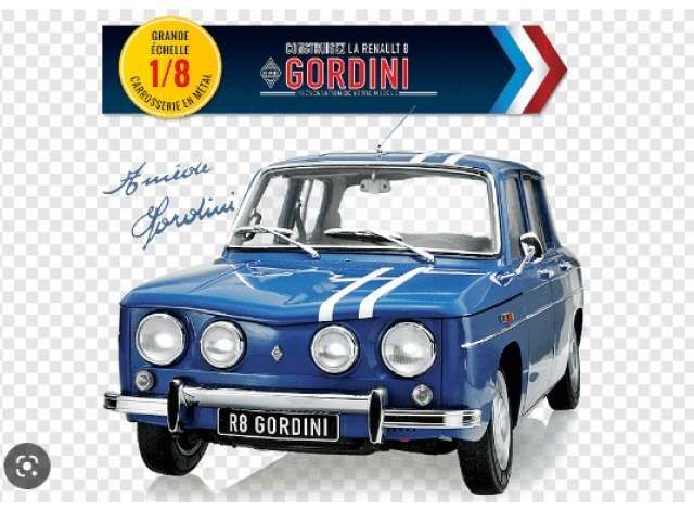 1/8 Renault 8 Gordini Building part left front door NR 70, blue