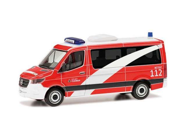 1/87 2018 Mercedes Benz Sprinter FD Berliner Fire Department, red/white