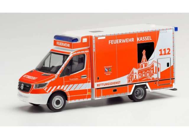 1/87 Mercedes Benz Sprinter Fahrtec fire brigade Kassel, white/orange