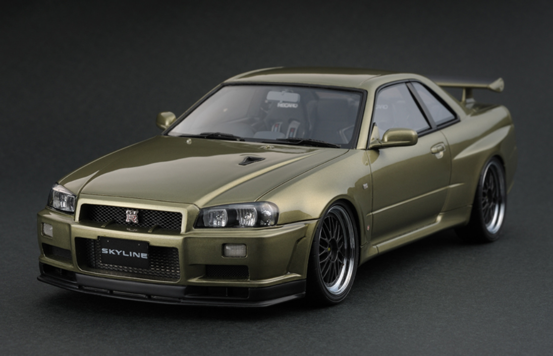 IGNITION-MODEL - Nissan Skyline GT-R V-spec II (R34) Millennium Jade