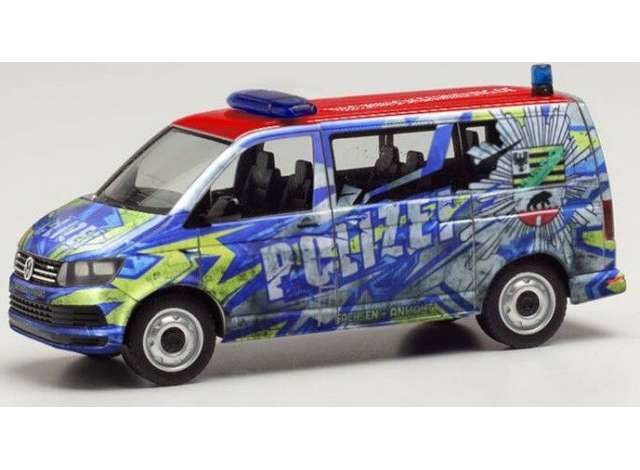 1/87 Volkswagen T6 Polizei Sachsen-Anhalt Infomobil, blue/red/yellow