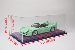 LYRD BOX - 1:18 ÖLÇEK - CARBON MOR SERGİLEME STANDI - (BEYAZ DİKİŞ) LY149