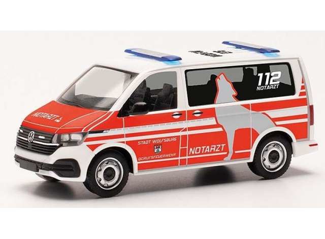 1/87 Volkswagen T6.1 Feuerwehr Wolfsburg, white/orange