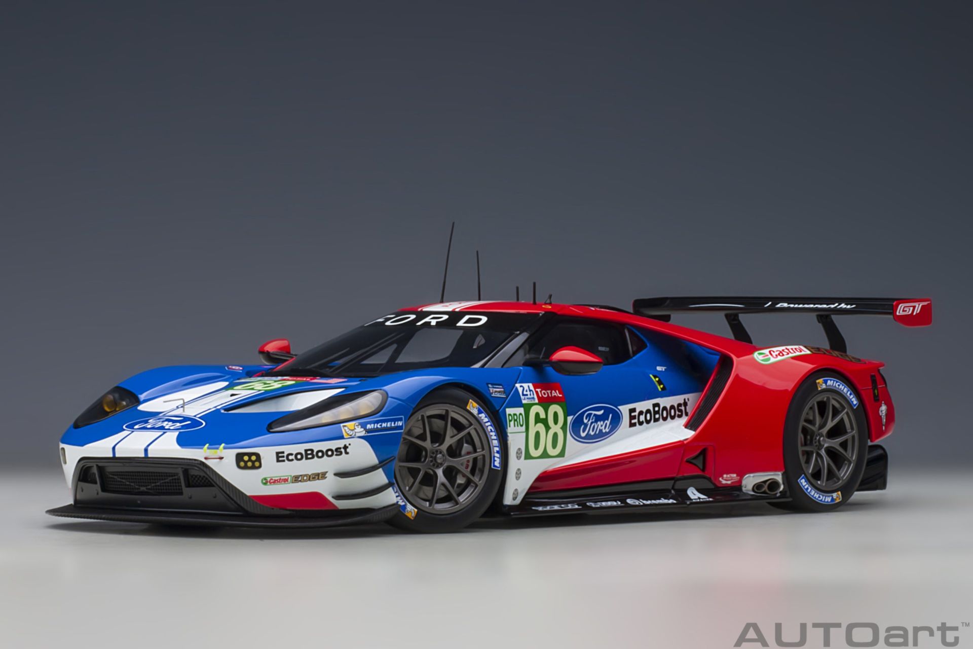 AUTOART - FORD USA - GT FORD ECOBOOST 3.5L TURBO V6 TEAM FORD CHIP GANASSI USA N 68 24h LE MANS 2019 S.BOURDAIS - J.HAND - D.MULLER