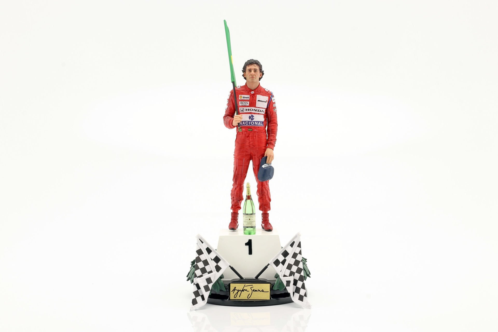 IRON-STUDIOS - FIGURES - F1 McLAREN MP4/6 AYRTON SENNA WINNER BRAZIL INTERLAGOS BRAZIL 1991 - FLAG PODIUM - BANDIERA PODIO