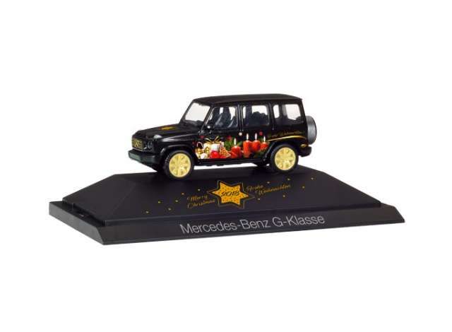 2018 Mercedes Benz G Herpa Weihnachts PKW, black/red/yellow