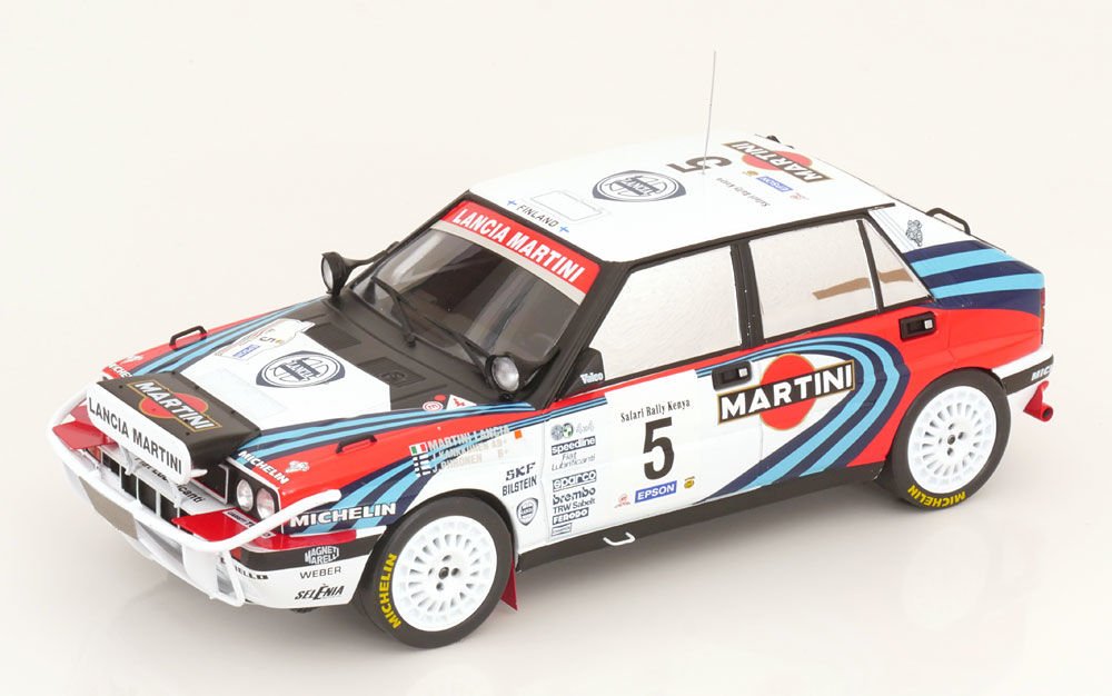 IXO-MODELS - LANCIA - DELTA INTEGRALE 16V MARTINI (night version) N 5 2nd RALLY SAFARI 1990 JUHA KANKKUNEN - JUHA PIIRONEN