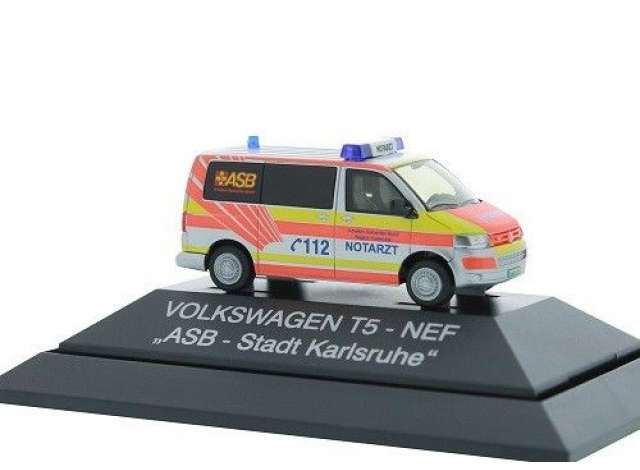 1/87 Volkswagen T5 *Notartz ASB KV Karlsruhe*, white/red