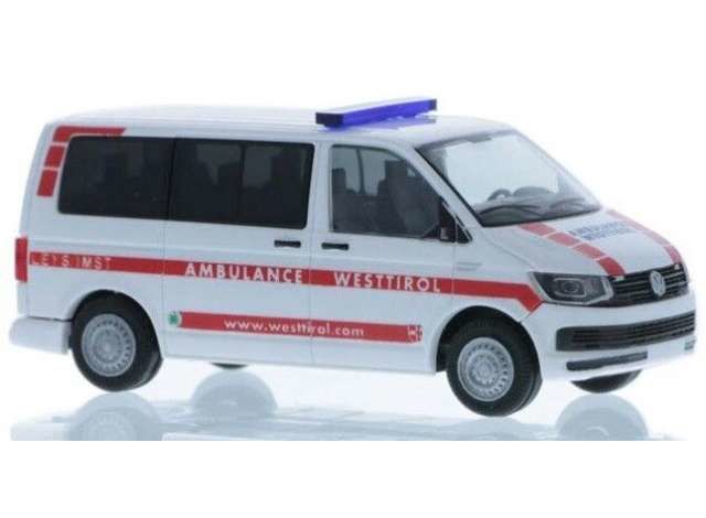 Volkswagen T6 Ambulance Westtirol (A), white/red