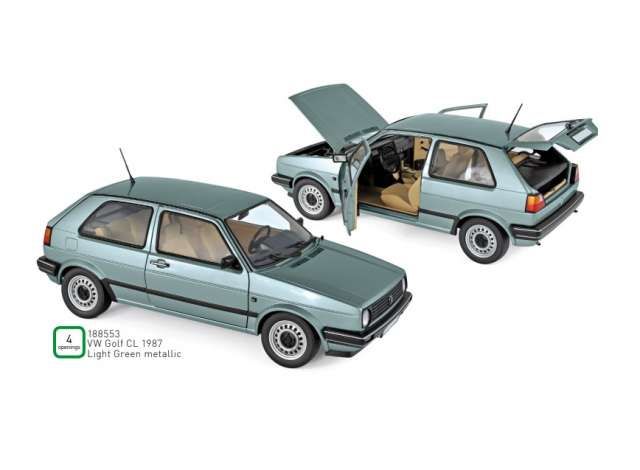 1987 Volkswagen Golf CL, light green metallic