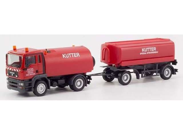 1/87 MAN TGA M K.fz. Sweeper with Trailer *Kutter*, red