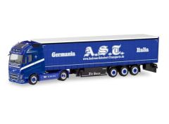 1/87 Volvo FH GL XL Curtain Canvas Semitrailer *AST Schubert Italia/F.lli Bonan*, blue