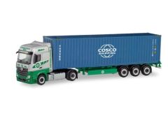 1/87 Mercedes-Benz Actros BigSpace Container semitrailer *EKB/COSCO*, blue