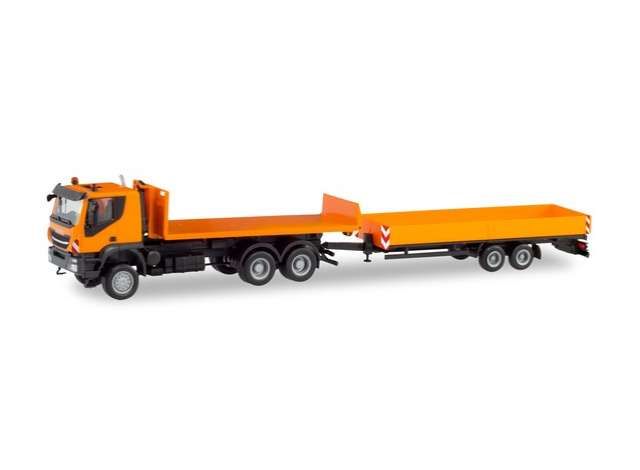 1/87 Iveco Trakker A.-LKW with Trailer, orange