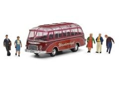 1/87 Setra S6 with 5 Figures Die Wandervögel, red