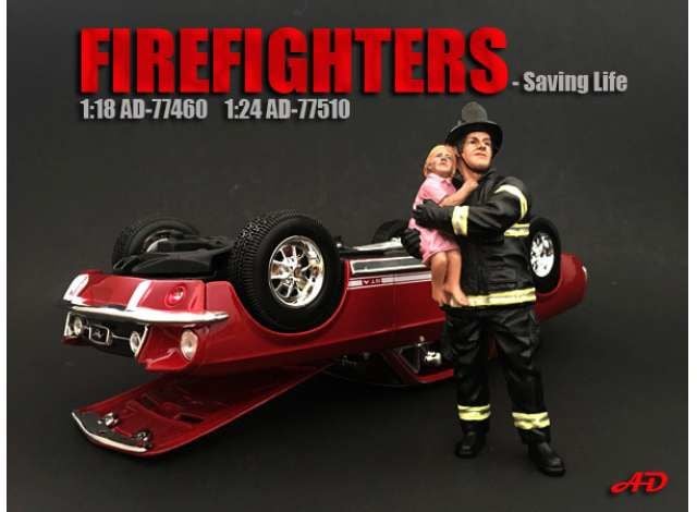 1/18 fire fighter figure ii *saving life*