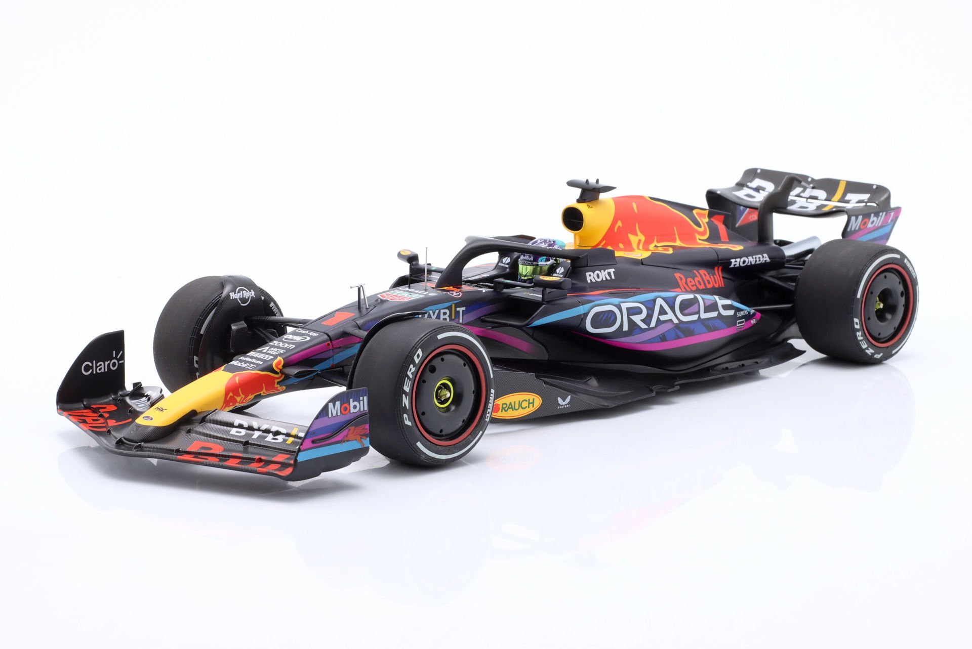 MINICHAMPS - RED BULL - F1 RB19 TEAM ORACLE RED BULL RACING N 1 WORLD CHAMPION WINNER MIAMI GP 2023 MAX VERSTAPPEN