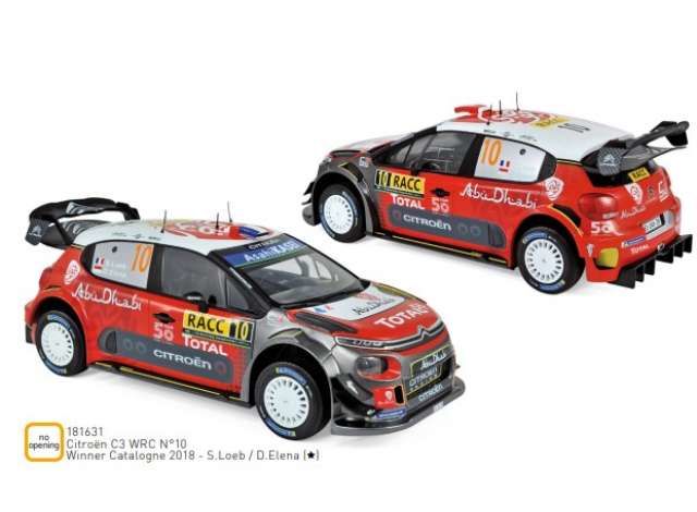 2018 Citroën C3 WRC #10 S. Loeb/D. Elena Winner Catalogne, red/white