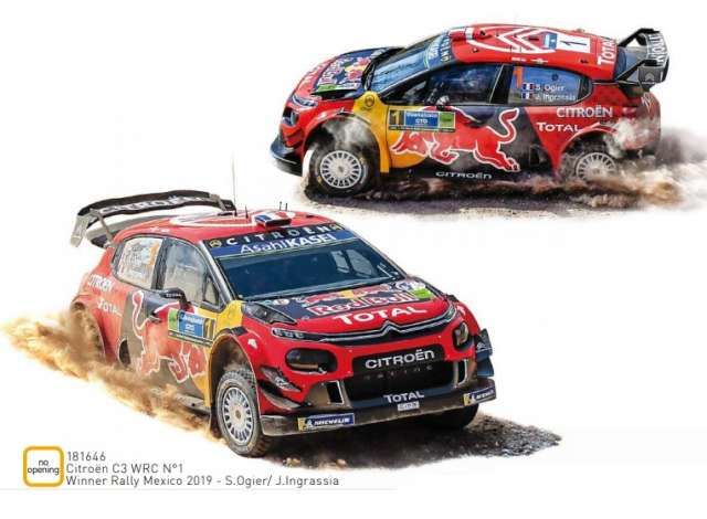 2019 Citroën C3 WRC #1 S. Ogier/J. Ingrassia, Winner Rally Mexico, red/black