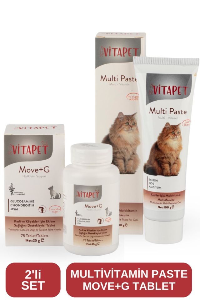 Vitapet 2'li Set Multivitamin Paste 100gr + MoveG