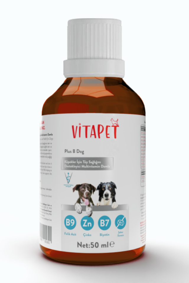 Vitapet Plus B For Dog 50 ml Köpekler İçin Tüy Sağlığı Destekleyici Multivitamin Damla