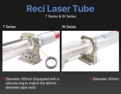 T6 130W CO2 lazer tüp kutu ambalaj CO2 lazer gravür kesme makinesi için 65mm