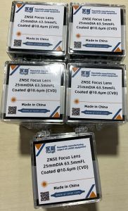 Odak lensi CVD ZnSe Dia 25 FL 63.5mm CO2 Lazer Oyma Kesme Makinesi