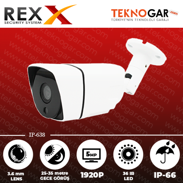 REX IP-638 5MP H265+ STARLIGHT